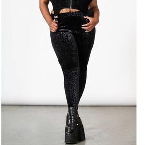 Killstar Caturday Velvet Leggings 4XL NWT